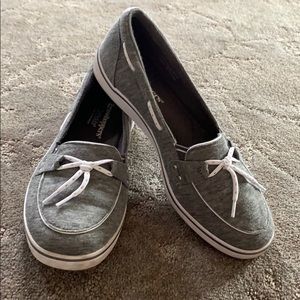 NEW Grasshoppers Flats Boat Shoes Memory Foam Grey